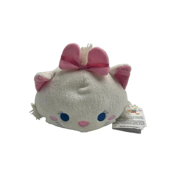 Disney Store Tsum Tsum Marie (Aristocrats) Pillow Plush White and Pink 12” RARE - Picture 8 of 16